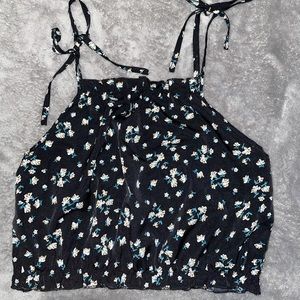 Ditsy Floral Ruched Crop Cami